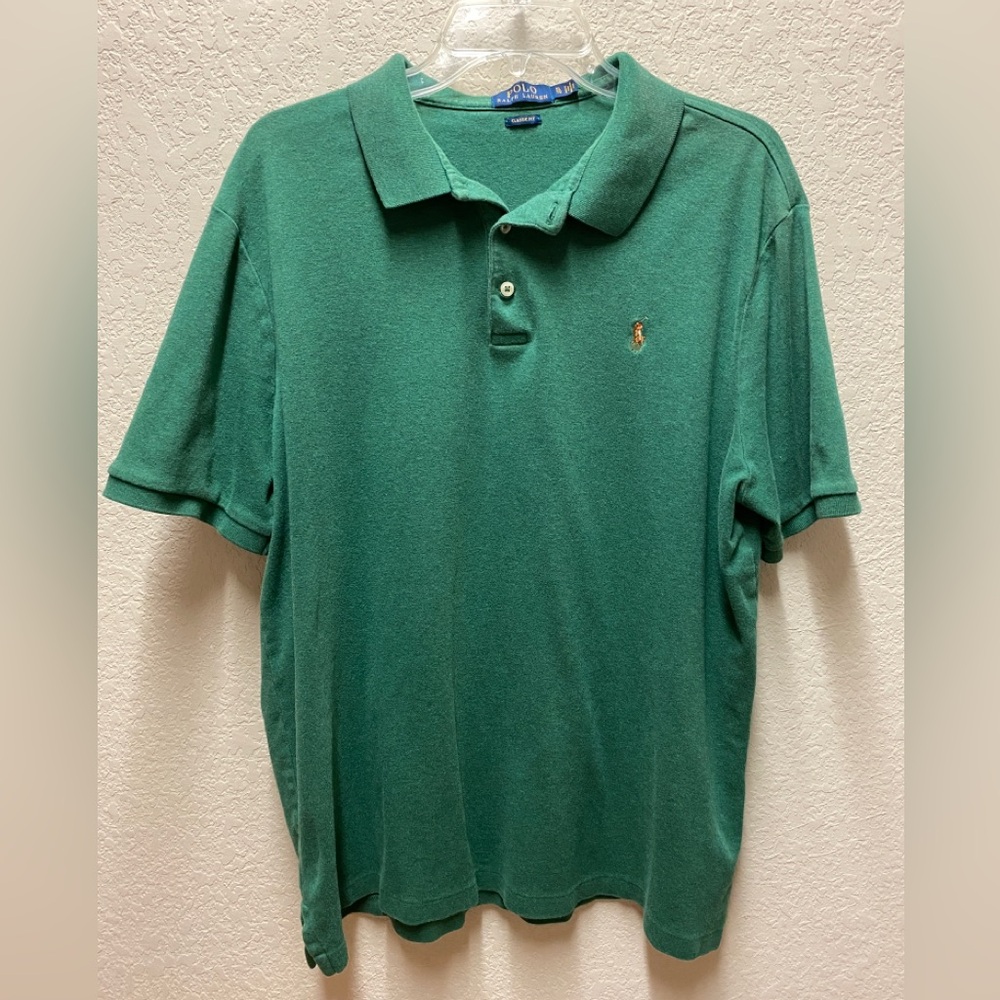Polo by Ralph Lauren Men's Green Polo Shirt Sz XL